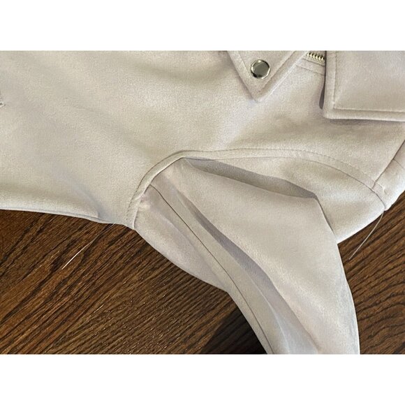 Old Navy Jacket Faux Suede Lavender Pinkish Color Size M NWOT Old Navy Moto Coat - Picture 6 of 7